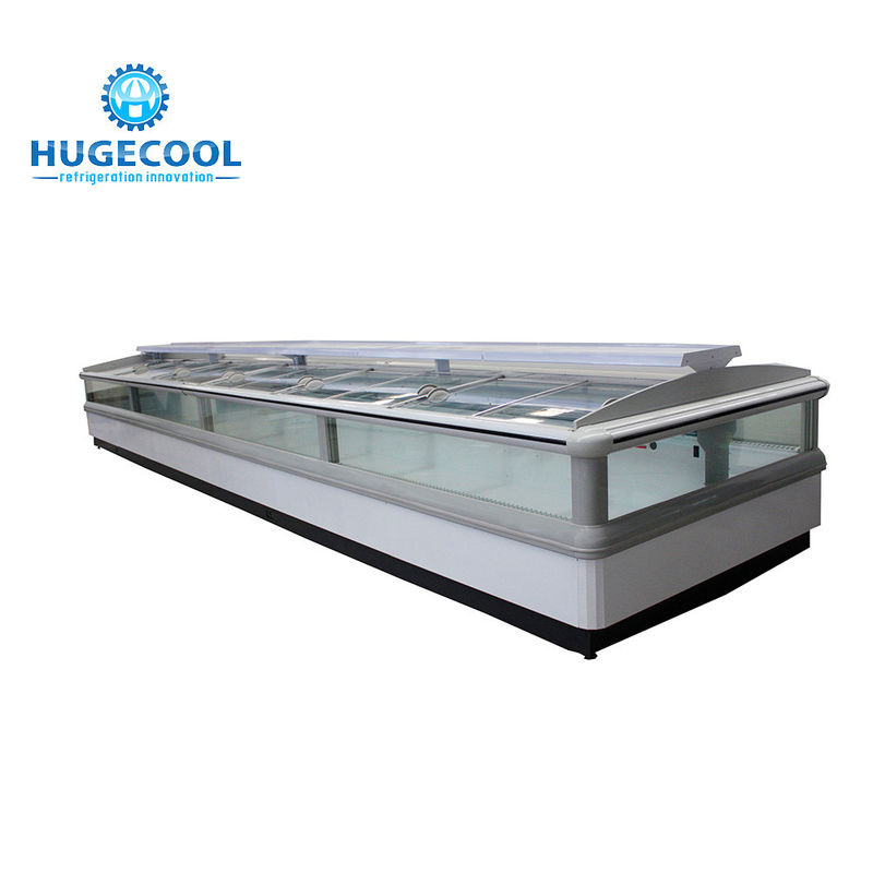 Air Cooled Supermarket Island Freezer Customized Capacity For Meat / Ice Cream