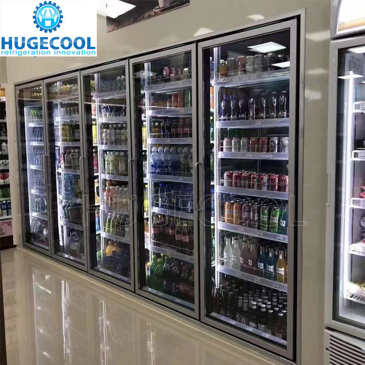 Customization Commercial Walk in Cooler with Glass Door Beer Cave Display Cold Room