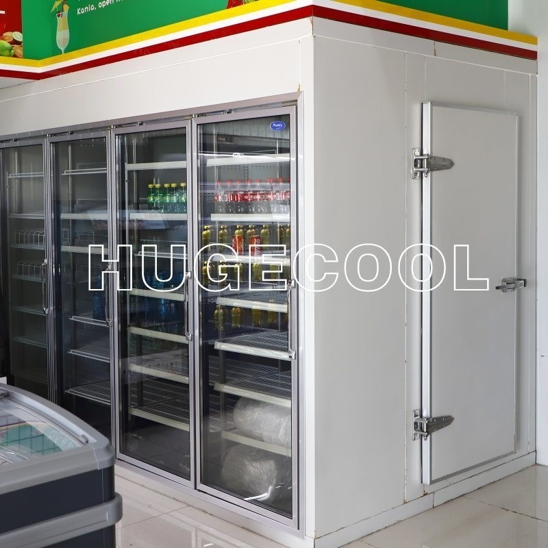 Customization Commercial Walk in Cooler with Glass Door Beer Cave Display Cold Room
